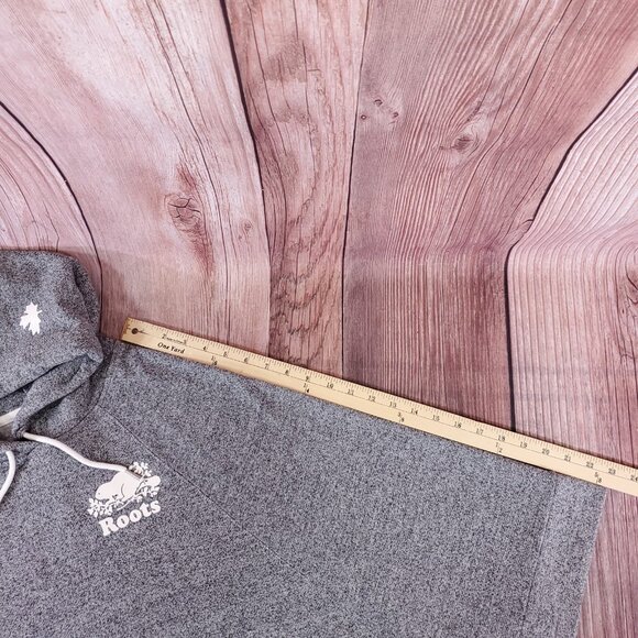 Rare Roots Canada Salt & Pepper Grey Hooded Poncho Cape One Size Fleece - Picture 10 of 11